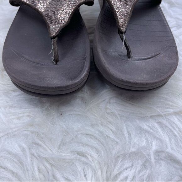 Fitflop Lulu Superglitz Glitter Wedge Sandals - Picture 3 of 9